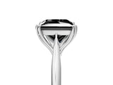 White gold Fancy Black Princess Cut Solitaire Diamond Ring with Six-Prong Setting and Classic Band_17