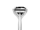White gold Fancy Black Princess Cut Solitaire Diamond Ring with Six-Prong Setting and Classic Band_29