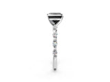White gold Fancy Black Princess Cut Solitaire Marquise Side Stone Prong Setting Ring_2