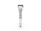 White gold Fancy Black Radiant Cut Brilliant Diamond Pavé Band with Six-Prong Setting_14
