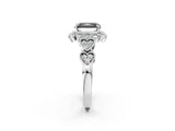 White gold Fancy Black Radiant Cut Brilliant Milgrain Pave Heart Band Solitaire Ring_25
