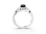 White gold Fancy Black Radiant Cut Brilliant Milgrain Pave Heart Band Solitaire Ring_26