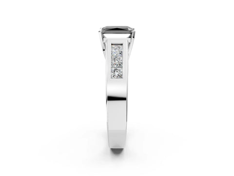 White gold Fancy Black Radiant Cut Cut Channel Set Solitaire Ring with Four-Prong Setting_14