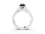 White gold Fancy Black Radiant Cut Cut Channel Set Solitaire Ring with Four-Prong Setting_15
