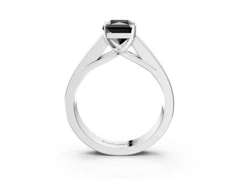 White gold Fancy Black Radiant Cut Cut Channel Set Solitaire Ring with Four-Prong Setting_15