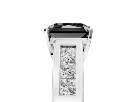 White gold Fancy Black Radiant Cut Cut Channel Set Solitaire Ring with Four-Prong Setting_17