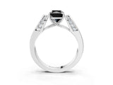White gold Fancy Black Radiant Cut Cut Diamond Channel Set Solitaire Ring with Four-Prong Setting_39