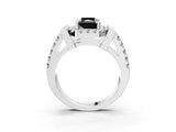 White gold Fancy Black Radiant Cut Cut Halo Split Shank Prong Set Ring_3