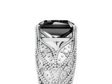 White gold Fancy Black Radiant Cut Cut Milgrain Pave Diamond Engagement Ring with Four-Prong Setting_32