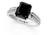 White gold Fancy Black Radiant Cut Cut Pave Split Shank Engagement Ring with Four-Prong Setting_13