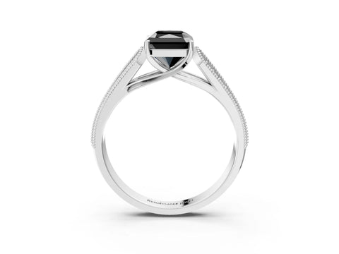 White gold Fancy Black Radiant Cut Cut Pave Split Shank Engagement Ring with Four-Prong Setting_15