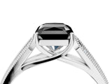 White gold Fancy Black Radiant Cut Cut Pave Split Shank Engagement Ring with Four-Prong Setting_16
