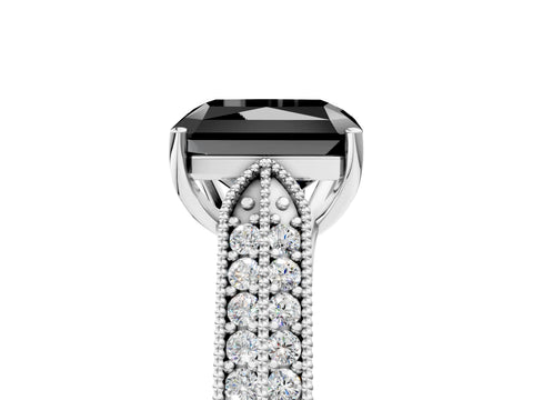White gold Fancy Black Radiant Cut Cut Pave Split Shank Engagement Ring with Four-Prong Setting_17