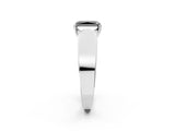 White gold Fancy Black Radiant Cut Diamond Channel Set Solitaire Ring with Four-Prong Setting_3