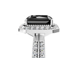 White gold Fancy Black Radiant Cut Diamond Double Halo Ring with Split Shank and Four-Prong Setting_5