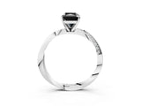White gold Fancy Black Radiant Cut Diamond Engagement Ring with Side Stone Accents and Four-Prong Setting_27
