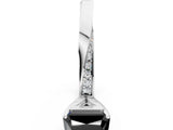 White gold Fancy Black Radiant Cut Diamond Engagement Ring with Side Stone Accents and Four-Prong Setting_96
