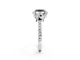 White gold Fancy Black Radiant Cut Diamond Halo Pave Band with Four-Prong Setting_5