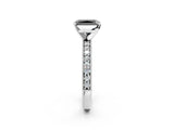 White gold Fancy Black Radiant Cut Diamond Milgrain Pavé Engagement Ring with Four-Prong Setting_2