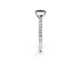White gold Fancy Black Radiant Cut Diamond Pavé Band Solitaire Ring with Prong Setting_14