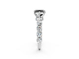 White gold Fancy Black Radiant Cut Diamond Side Stone Engagement Ring with Four-Prong Setting_26