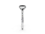 White gold Fancy Black Radiant Cut Diamond Solitaire Ring with Pavé Band and Four-Prong Setting_26