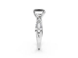 White gold Fancy Black Radiant Cut Diamond Three-Stone Ring with Pavé Split Shank and Four-Prong Setting_2