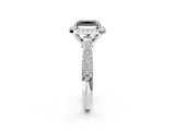White gold Fancy Black Radiant Cut Halo Diamond Ring with Pavé Band_38