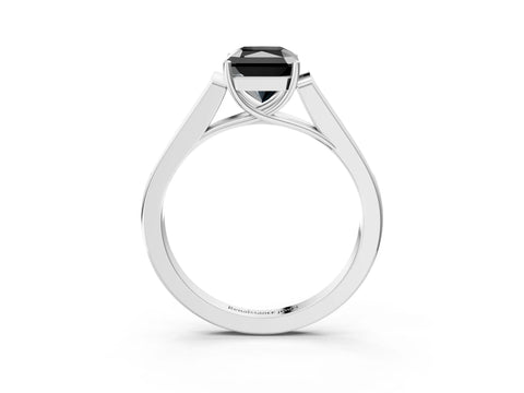White gold Fancy Black Radiant Cut Solitaire Cathedral Diamond Engagement Ring with Channel-Set Band and Four-Prong Setting_18