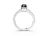 White gold Fancy Black Radiant Cut Solitaire Diamond Engagement Ring with Pavé Band and Six-Prong Setting_27