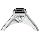White gold Fancy Black Radiant Cut Solitaire Diamond Ring with Six-Prong Setting and Classic Band_18