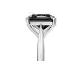 White gold Fancy Black Radiant Cut Solitaire Diamond Ring with Six-Prong Setting and Classic Band_20