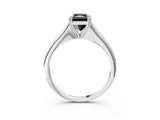 White gold Fancy Black Radiant Cut Solitaire Diamond Ring with Six-Prong Setting and Classic Band_60
