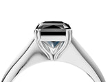White gold Fancy Black Radiant Cut Solitaire Diamond Ring with Six-Prong Setting and Classic Band_61