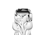 White gold Fancy Black Radiant Cut Solitaire Leaf-Inspired Engagement Ring with Prong Setting_29