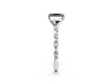 White gold Fancy Black Radiant Cut Solitaire Marquise Side Stone Prong Setting Ring_2