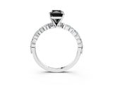 White gold Fancy Black Radiant Cut Solitaire Marquise Side Stone Prong Setting Ring_3