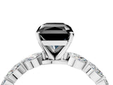 White gold Fancy Black Radiant Cut Solitaire Marquise Side Stone Prong Setting Ring_4