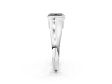 White gold Fancy Black Radiant Cut Solitaire Tension Set Diamond Ring with Split Shank Band_14
