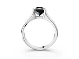 White gold Fancy Black Radiant Cut Solitaire Tension Set Diamond Ring with Split Shank Band_21