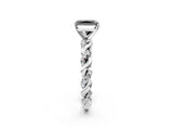White gold Fancy Black Radiant Cut Solitaire Twisted Band with Pavé Accents and Four-Prong Setting_2