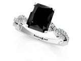 White gold Fancy Black Radiant Cut Solitaire Twisted Pave Band with Four-Prong Setting_16