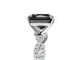 White gold Fancy Black Radiant Cut Solitaire Twisted Pave Band with Four-Prong Setting_20