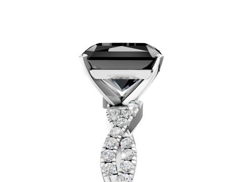 White gold Fancy Black Radiant Cut Solitaire Twisted Pave Band with Four-Prong Setting_20