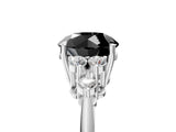 White gold Fancy Black Round Cut Cut Diamond Cluster Ring with Solitaire Band and Four-Prong Setting_17