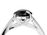 White gold Fancy Black Round Cut Cut Pave Split Shank Engagement Ring with Four-Prong Setting_16