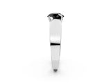 White gold Fancy Black Round Cut Diamond Channel Set Solitaire Ring with Four-Prong Setting_14