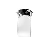 White gold Fancy Black Round Cut Diamond Channel Set Solitaire Ring with Four-Prong Setting_17