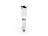 White gold Fancy Black Round Cut Diamond Channel Set Solitaire Ring with Four-Prong Setting_28