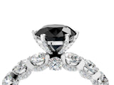 White gold Fancy Black Round Cut Diamond Side Stone Engagement Ring with Four-Prong Setting_40